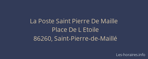 La Poste Saint Pierre De Maille