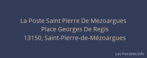 La Poste Saint Pierre De Mezoargues