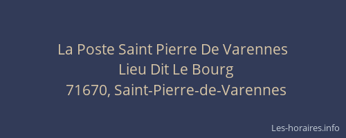 La Poste Saint Pierre De Varennes