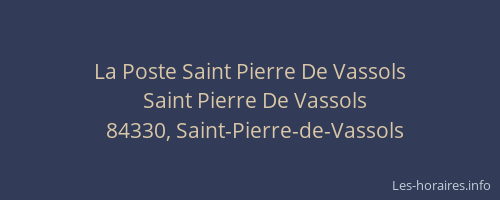 La Poste Saint Pierre De Vassols