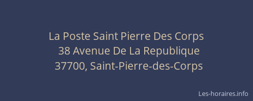 La Poste Saint Pierre Des Corps