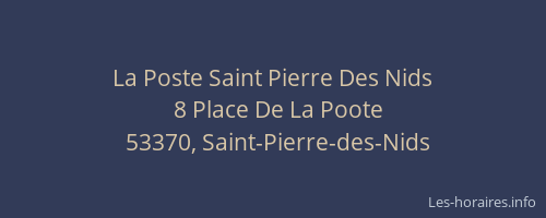 La Poste Saint Pierre Des Nids