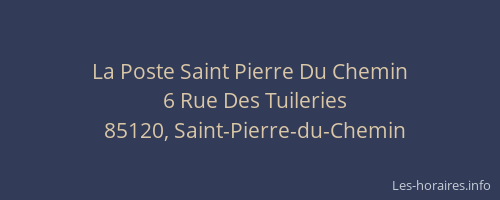 La Poste Saint Pierre Du Chemin