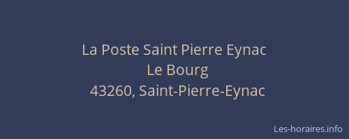 La Poste Saint Pierre Eynac