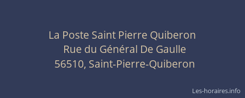 La Poste Saint Pierre Quiberon