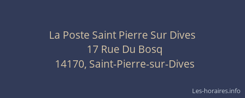 La Poste Saint Pierre Sur Dives