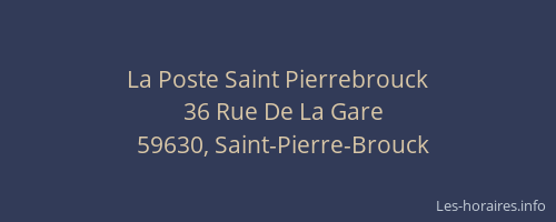 La Poste Saint Pierrebrouck