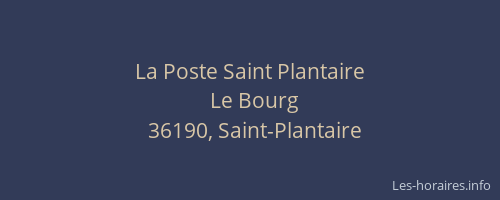 La Poste Saint Plantaire