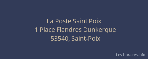 La Poste Saint Poix