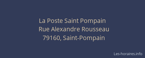La Poste Saint Pompain