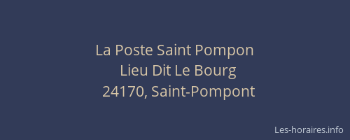 La Poste Saint Pompon