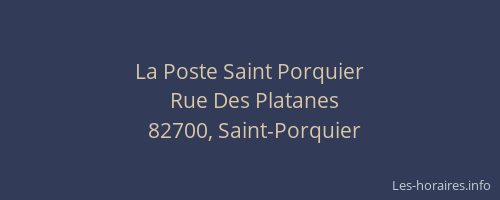 La Poste Saint Porquier