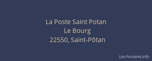 La Poste Saint Potan