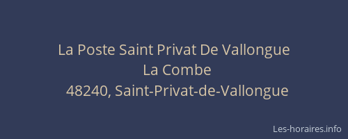 La Poste Saint Privat De Vallongue