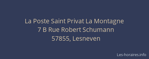 La Poste Saint Privat La Montagne