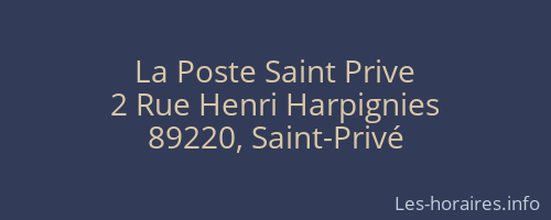 La Poste Saint Prive
