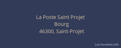 La Poste Saint Projet