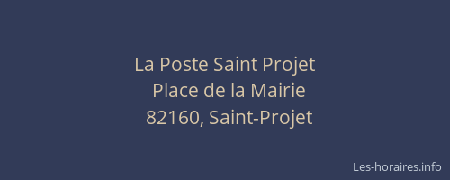 La Poste Saint Projet