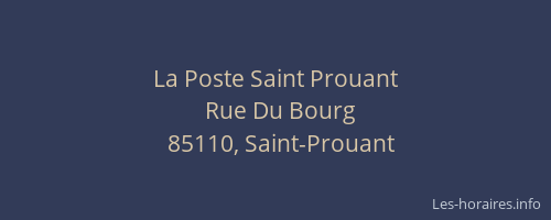 La Poste Saint Prouant