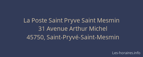 La Poste Saint Pryve Saint Mesmin