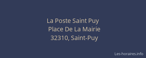 La Poste Saint Puy