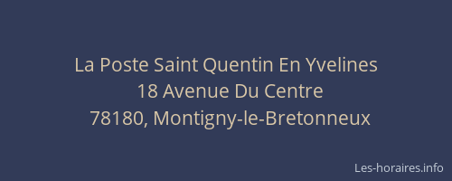 La Poste Saint Quentin En Yvelines