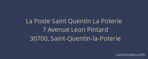 La Poste Saint Quentin La Poterie