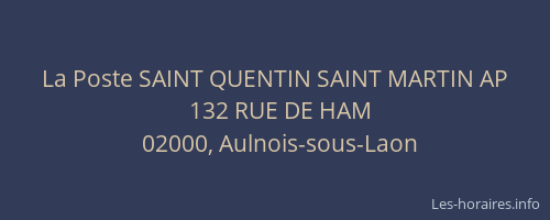La Poste SAINT QUENTIN SAINT MARTIN AP