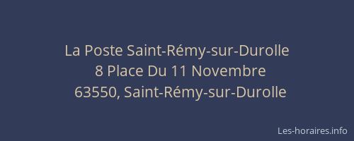 La Poste Saint-Rémy-sur-Durolle