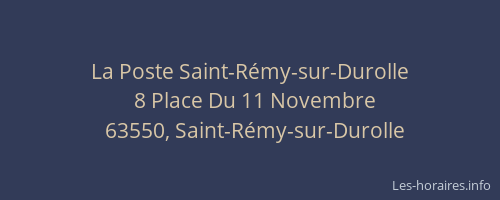 La Poste Saint-R&eacute;my-sur-Durolle
