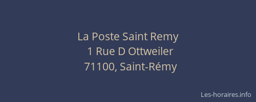 La Poste Saint Remy