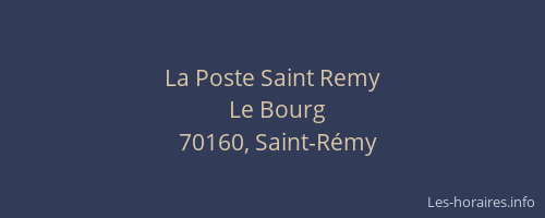 La Poste Saint Remy