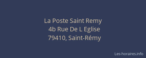 La Poste Saint Remy