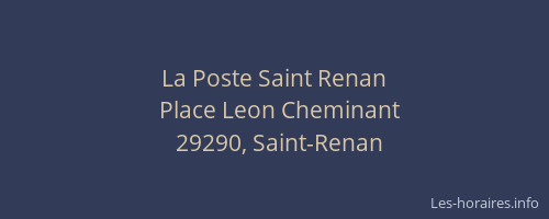 La Poste Saint Renan