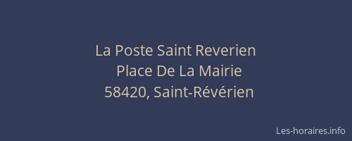 La Poste Saint Reverien