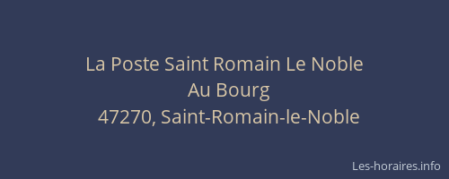 La Poste Saint Romain Le Noble