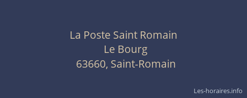 La Poste Saint Romain