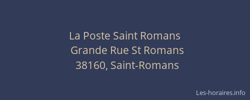 La Poste Saint Romans