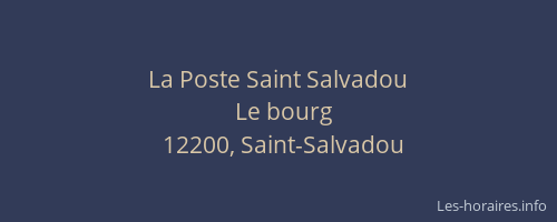 La Poste Saint Salvadou