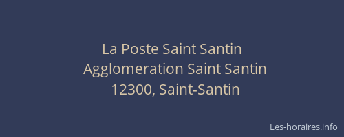 La Poste Saint Santin
