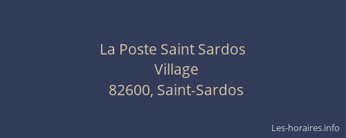 La Poste Saint Sardos