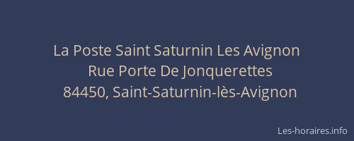La Poste Saint Saturnin Les Avignon