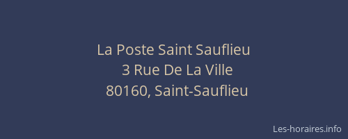 La Poste Saint Sauflieu