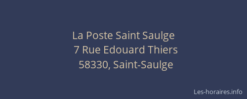 La Poste Saint Saulge