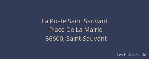La Poste Saint Sauvant