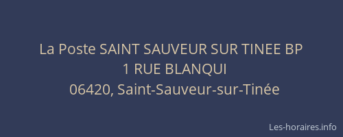 La Poste SAINT SAUVEUR SUR TINEE BP