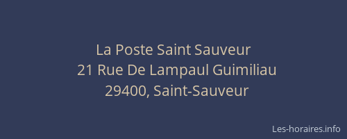 La Poste Saint Sauveur