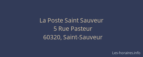 La Poste Saint Sauveur