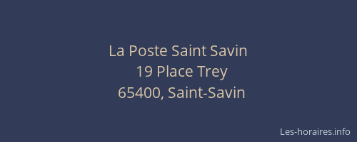 La Poste Saint Savin