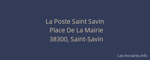 La Poste Saint Savin